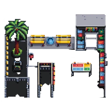 elementary school building with playground sticker