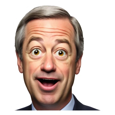 Nigel Farage side profile open mouth sticker
