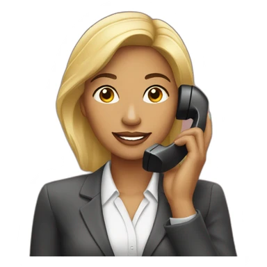 Lightskin saleswoman on the phone sticker