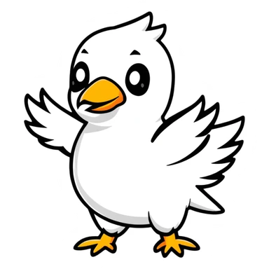 white pigeon in Flash superhero suit sticker