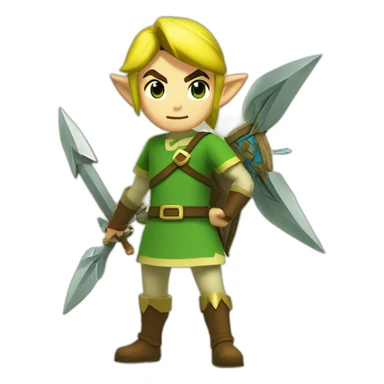 The legend of Zelda (toon link with arrows) sticker