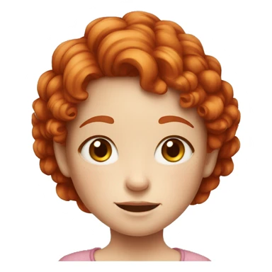 Orphan red head little girl with freckles sticker
