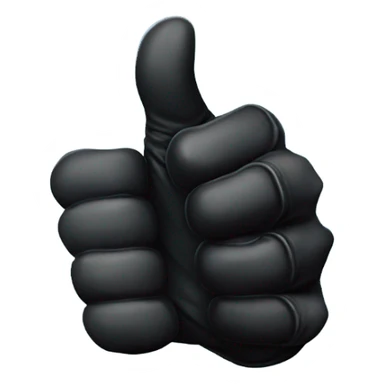 thumb up, magical style, gothic glove sticker