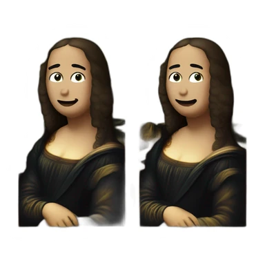 mona lisa taking pictures sticker