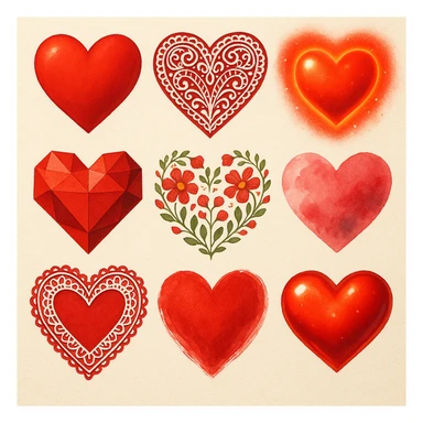 show more heart style sticker