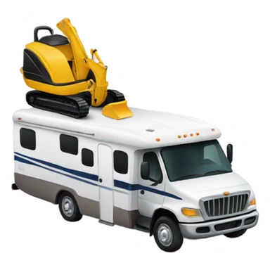 Recreational Vehicle and backhoe  sticker