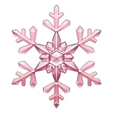 light pink snowflake sticker