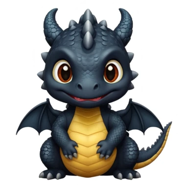 fat choncc baby black dragon sticker