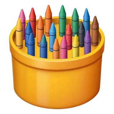 A box of crayons sticker