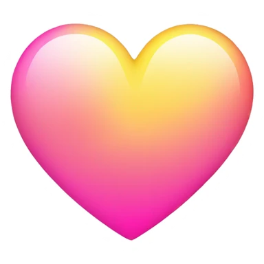 heart yellow to pink gradient sticker