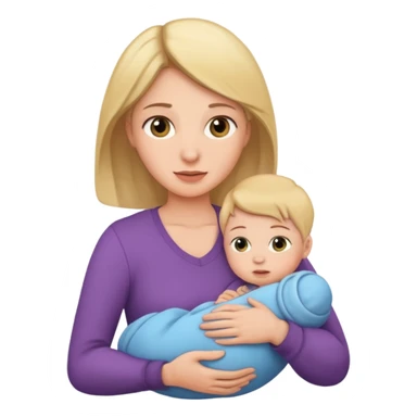 Mom holding her baby sticker