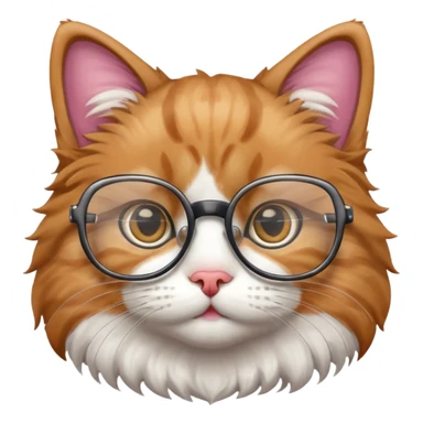 Cat with glasses  sticker