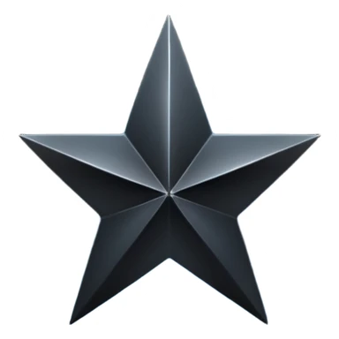 Black star over dark blue background. sticker
