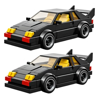  Venom’s aerodynamic opulent dark  futuristic concept loosely based on Toyota 1986 AE86 (flat long straight faceted mechanical body)Lego lightweight stealthy street hot rod  sticker