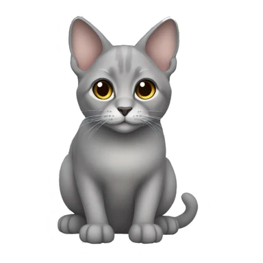 Gray lop-eared cat sticker