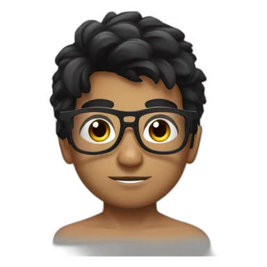 Boy Sri lankan MMA fighter with glases black hair sticker