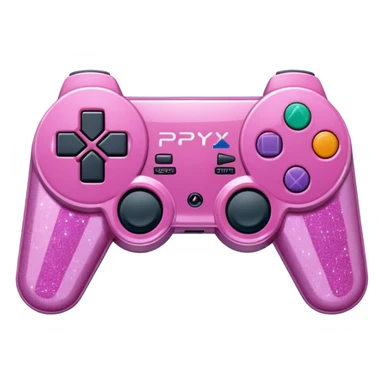 glittery pink 90s retro playstation console sticker