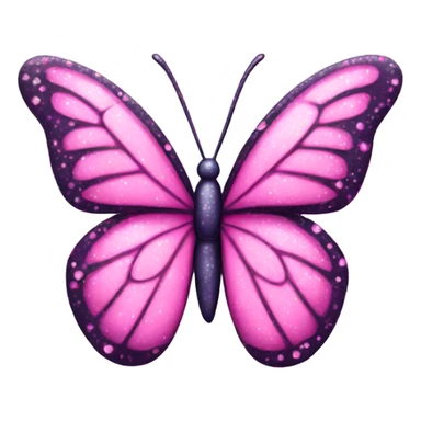 pink sparkle butterfly sticker