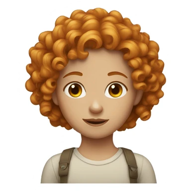 Ginger curly girl  sticker