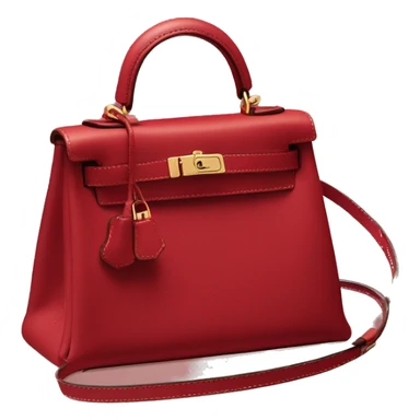 Mini Kelly bag (Hermes) cherry red color sticker
