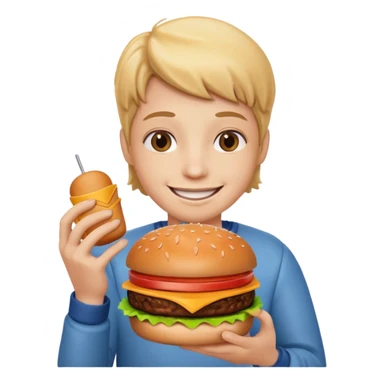 🥺 holding burger sticker