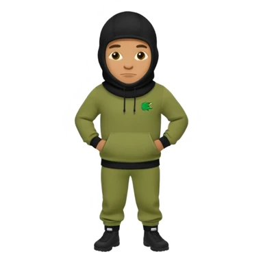 Shrek en tn avec une cagoule un jogging Lacoste avec un pull CP company sticker