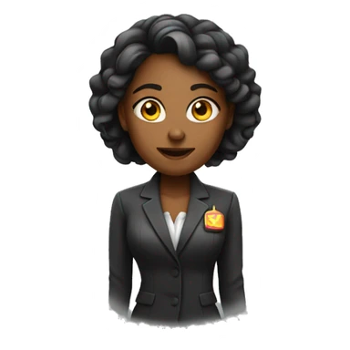 Boss girl working in fire sticker