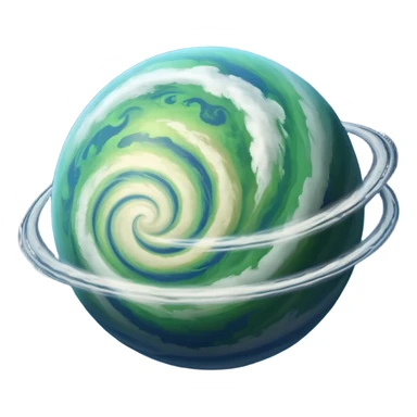 A planet as seen from space, similar to that of Arus from the cartoon Voltron. sticker