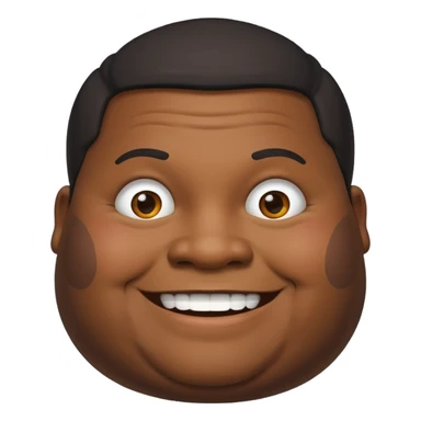 Obese black man sticker