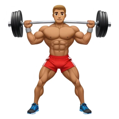 side-view bodybuilder dumbbell lunges sticker