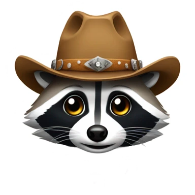 Raccoon wearing a cowboy hat  sticker