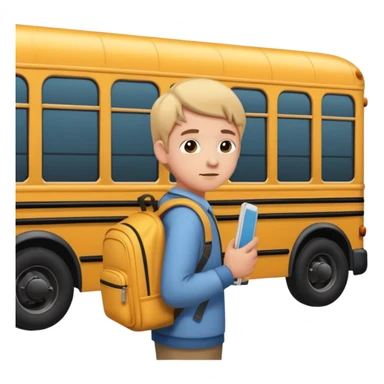 Standing in a queue at the school bus🚍 sticker