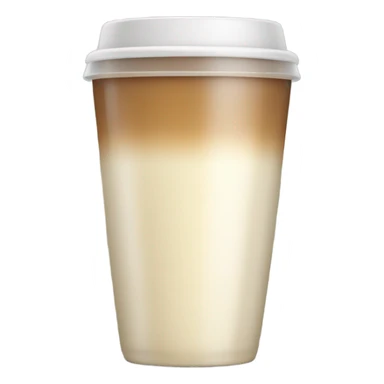 raf coffee in a glass cup no gradient just light cream color sticker