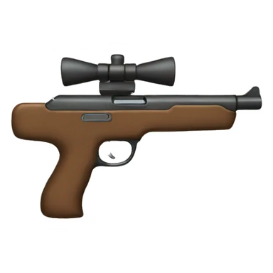 Gun with a bow sticker