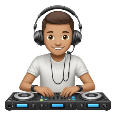 dj with setup sticker
