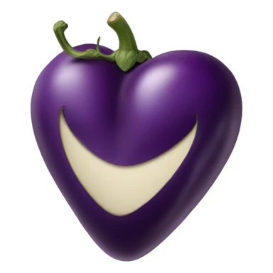 Heart with berenjena  sticker