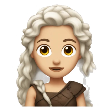 Daenerys Targaryen with brown hair  sticker
