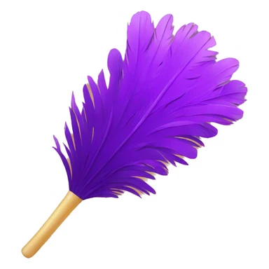 purple feather duster sticker