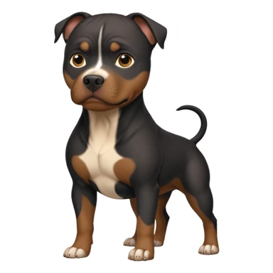 A black pitbull dog sticker