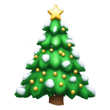christmas tree with snow sticker