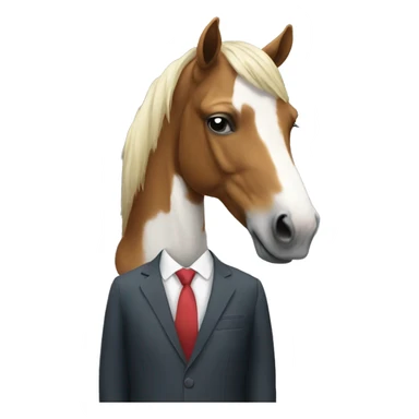 depressed horse in a suit sticker