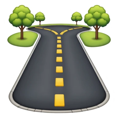 simple clear driveway, no house, emoji style sticker