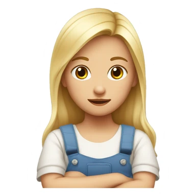 niña rubia abrazando niño pelirrojo  sticker