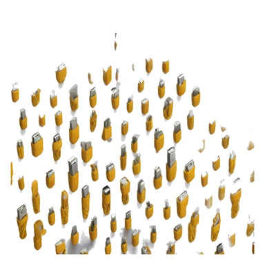 A lot of Unorganized usb cables sticker