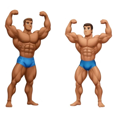 bodybuilders posing on stage sticker
