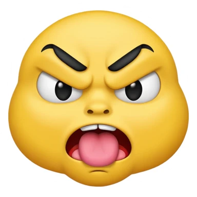 an emoji of an angry face with tongue out sticker