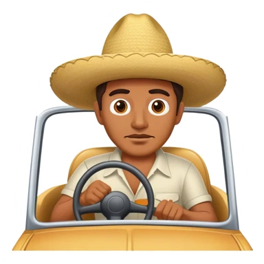 Driving Mexican man sticker