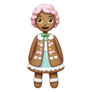 Pastel gingerbread girl sticker