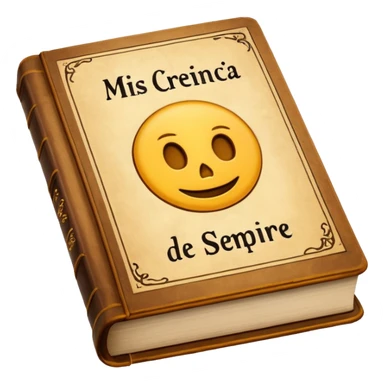 a book with the name "mis creencia de siempre" sticker