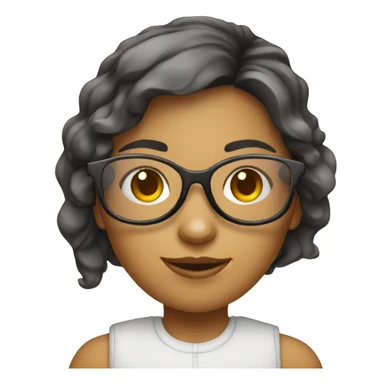 UX/UI designer girl with optical glasses sticker